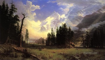  Bierstadt Pintura Art%C3%ADstica - Glaciar Morteratsch Valle de la Alta Engadina Pontresina Montaña Albert Bierstadt